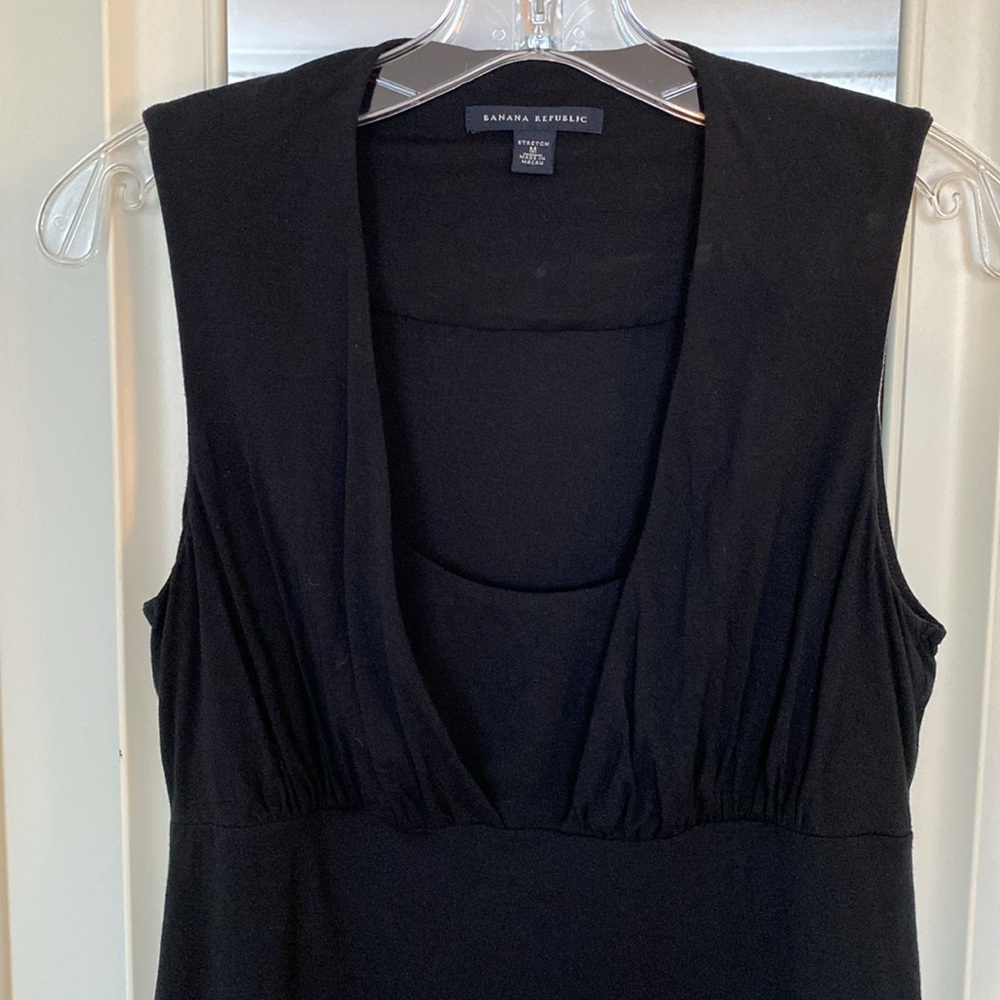Sale!! Banana Republic pleated black modal tank top